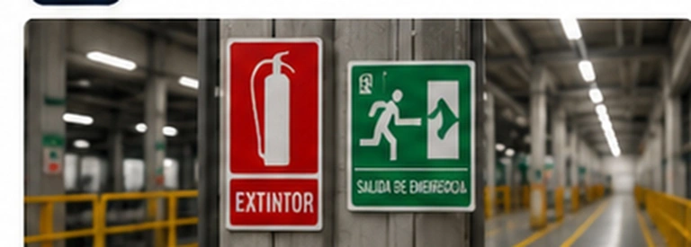 Señalización empresarial e industrial para plantas y espacios corporativos